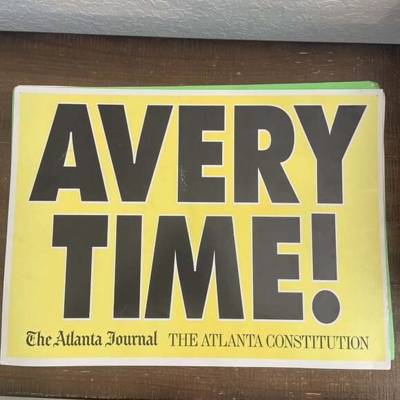 Atlanta Braves 1990’s Posters Lot Of 3 Vintage Baseball Memorabilia - Picture 2 of 4